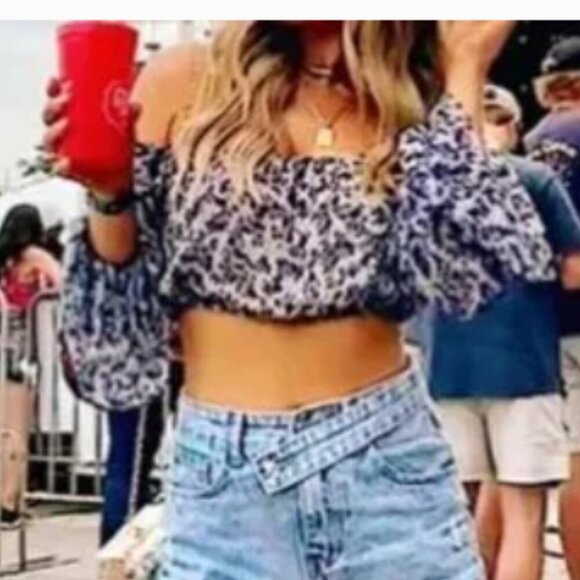 Fame and Partners, The Willet Cropped Top Women's 14 - Picture 1 of 12